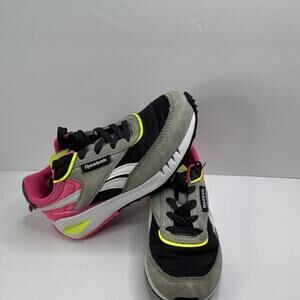 Reebok Classic Legacy Sneakers Grey Pink Neon Yellow‎ Black Athletic Shoes